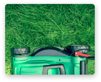 mower on a lawn